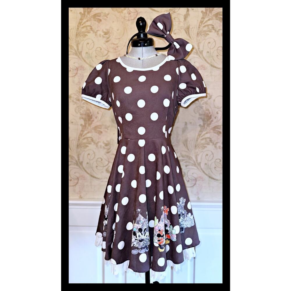 Secret Honey Disney Ribbon Dot Dress Minnie Mouse Lolita J Fashion Kawaii Japan - Picture 5 of 16